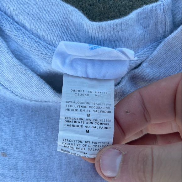 Champion Men's Blue Crewneck Sweater - Picture 6 of 6